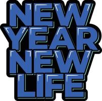 nuevo año nuevo vida vector