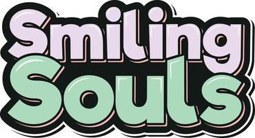 Smiling Souls Lettering Vector Design