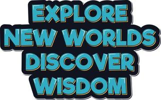 descubriendo sabiduría mediante nuevo mundos vector