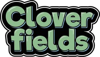 Clover fields lettering vector design