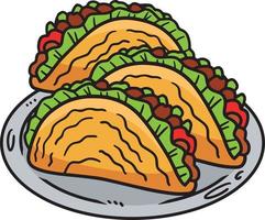 Cinco de Mayo Mexican Tacos Cartoon Clipart vector