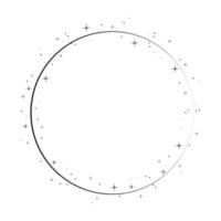 Star circle frame. Wreath round vector