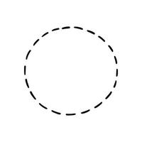 Hand drawn circle line badge. vector
