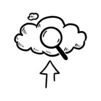 Doodle data server, download cloud vector