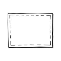 Hand drawn frame. Doodle sketch style vector