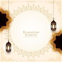 Religious Ramadan Kareem Islamic festival artistic background vector