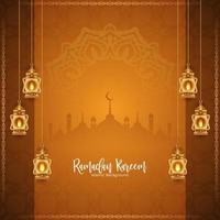 Religious Ramadan Kareem Islamic festival artistic background vector