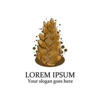 Vector logo design of pine cones, spruce, pine cones