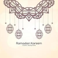 Beautiful Ramadan Kareem Islamic traditional festival background vector