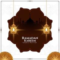 Ramadan Kareem religious Islamic festival decorative background vector