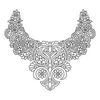 Textile Fabric neck design, pattern traditional, Floral necklace embroidery design for fashion women clothing Neckline design for textile print. vector