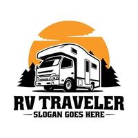 recreational vehicle illustration logo vector