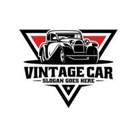 luxury vintage car illustration logo vector