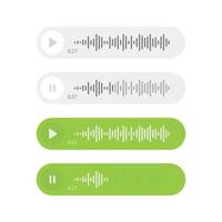 Set voice messages with sound wave isolated. Message bubble for social media. Sms or voice message icons. vector