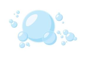 Soap bubbles isolated. Set of Soap bubbles. Transparent water spheres. vector