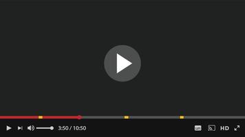 moderno vídeo jugador en plano estilo. vídeo jugador interfaz modelo para web y móvil aplicaciones vector