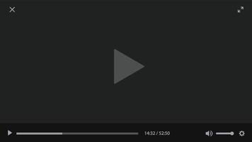 Modern streaming video player in flat style. Video player interface template for web and mobile apps. vector