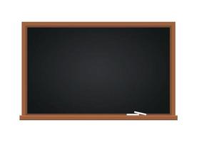 Black chalkboard isolated. Black chalkboard in wooden frame. vector
