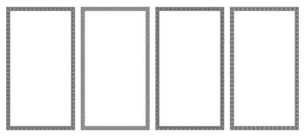 Ancient greek black border with seamless meander pattern vector