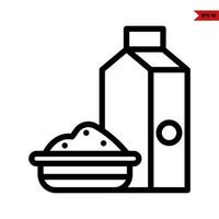 grocery and vegetable line icon vector