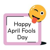 Trendy Joke Day vector