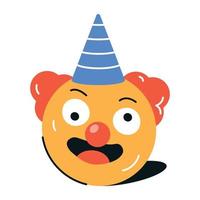 Trendy Happy Clown vector