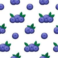 Seamless pattern with ripe blueberries on white. Pattern, wrapping paper. vector