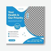 Medical health social media post promotion template pro Vector Pro Vector