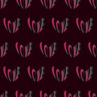 Seamless pattern inscription love. vector