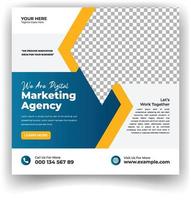 Digital Marketing Agency Online Webinar Social Media Post Set , Corporate Business Promotion Social Media Web Banner, Square Flyer Unique Design Template vector