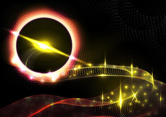 Abstract technology background Hitech. Wave line blend color background, vector illustration. 01