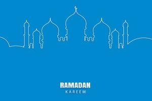 Ramadan Kareem greeting card. Eid Mubarak paper art banner illustration design. vector