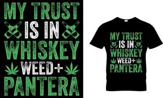 cannabis Typography T shirt Design with editable vector graphic.