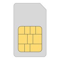 Sim card icon. Vector illustration.