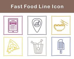 Fast Food Vector Icon Set