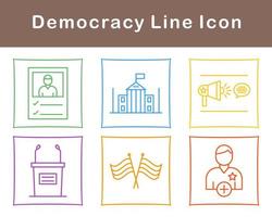 democracia vector icono conjunto