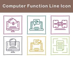 computadora función vector icono conjunto