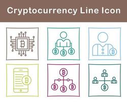 bitcoin y criptomoneda vector icono conjunto