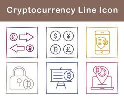 bitcoin y criptomoneda vector icono conjunto