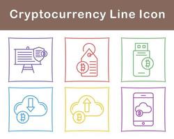 Bitcoin And Cryptocurrency Vector Icon Set