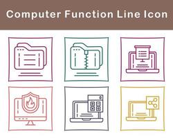 computadora función vector icono conjunto