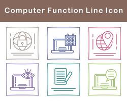 Computer Function Vector Icon Set