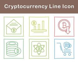 Bitcoin And Cryptocurrency Vector Icon Set