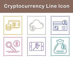 bitcoin y criptomoneda vector icono conjunto