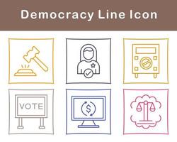 democracia vector icono conjunto