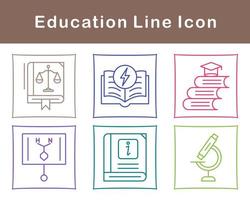 conjunto de iconos de vector de educación