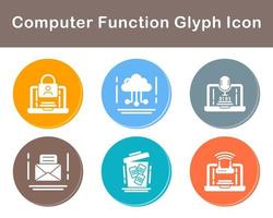 Computer Function Vector Icon Set