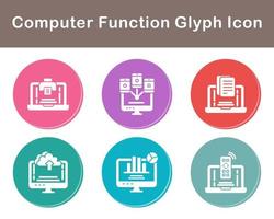 Computer Function Vector Icon Set