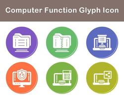 Computer Function Vector Icon Set