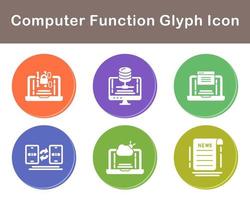 Computer Function Vector Icon Set